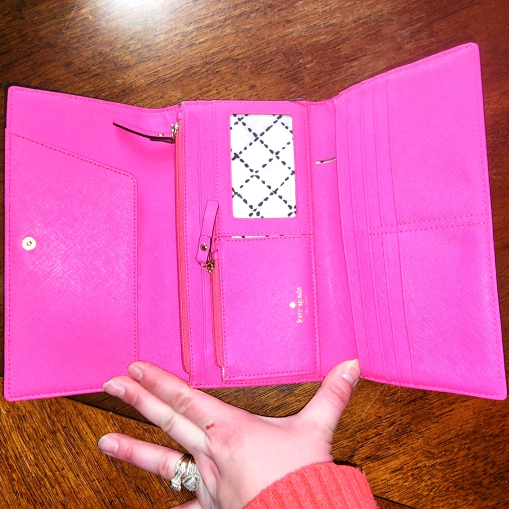 Pink Kate Spade Wallet XL